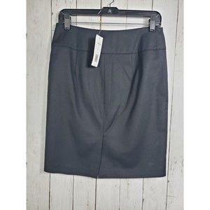 Banana Republic Sloan Pencil Skirt Size 6 Blue Knee Length Stretch Slit